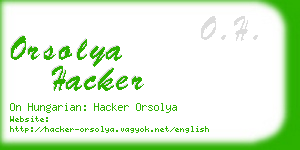 orsolya hacker business card
